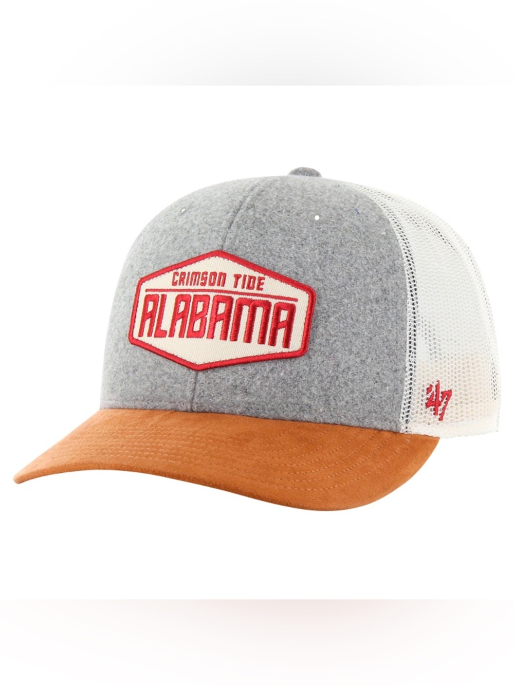 NWT - Men's '47 Heather Gray Alabama Crimson Tide Drover Trucker Adjustable Hat